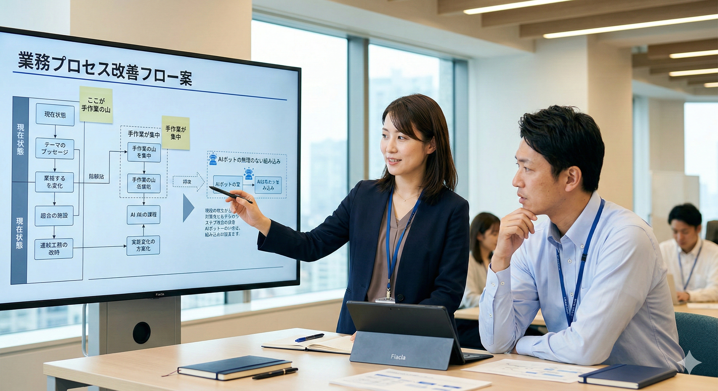 業務構造から伴走するフィアクレーの支援イメージ